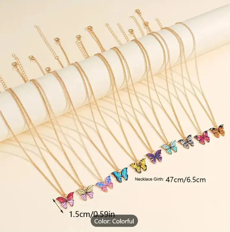 Butterfly Pendant Necklace jewellery lawenza 