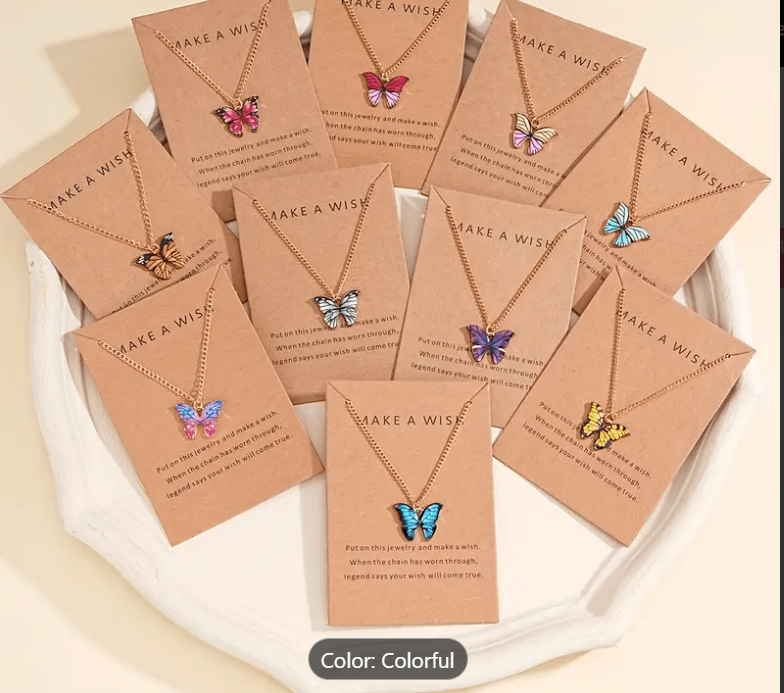 Butterfly Pendant Necklace jewellery lawenza 