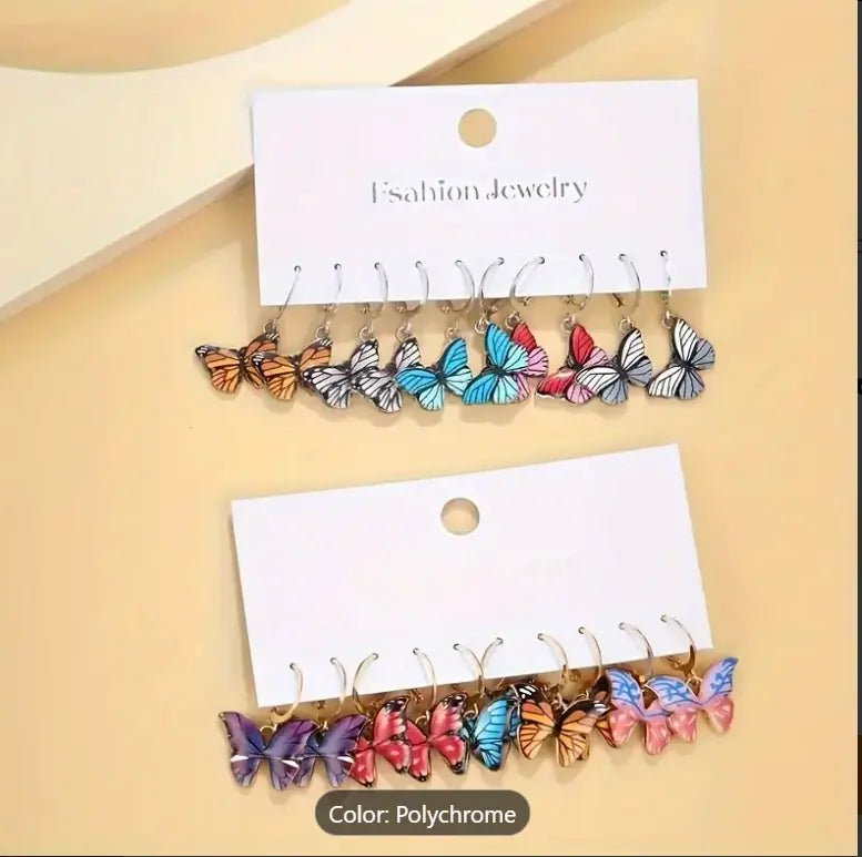 Colorful Butterfly Earrings - lawenza